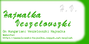 hajnalka veszelovszki business card